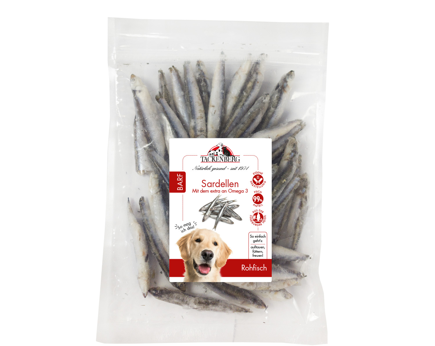 BARF Fischies - Sardellen für Hunde - 650 g - Premiumqualität von Tackenberg*
