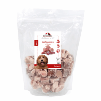 BARF Geflügelmix in Würfeln für Hunde & Katzen  - 1000 g - Premiumqualität von Tackenberg*