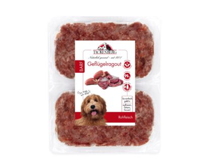 BARF Geflügelragout für Hunde & Katzen  - 500 g - Premiumqualität von Tackenberg*