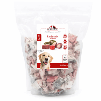 BARF Rindermix in Würfeln für Hunde  - 1000 g - Premiumqualität von Tackenberg*