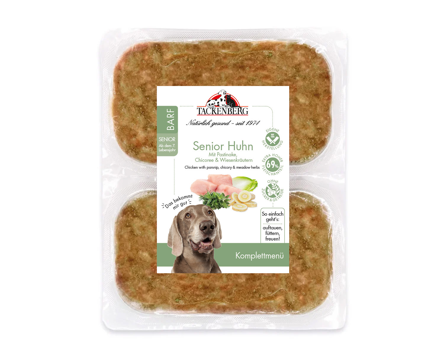 BARF Seniorenmenü vom Huhn | Online bei Tackenberg - 500g - Premiumqualität von Tackenberg*