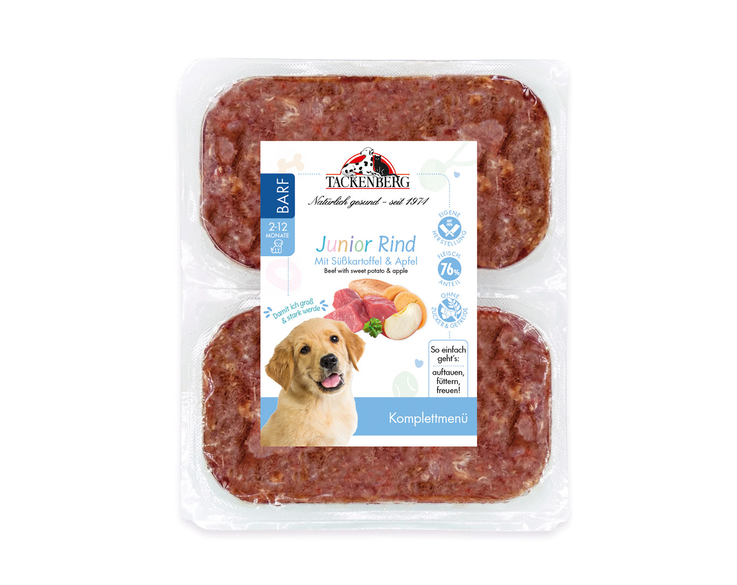 BARF Welpenmenü vom Rind | Online bei Tackenberg - 500g - Premiumqualität von Tackenberg*