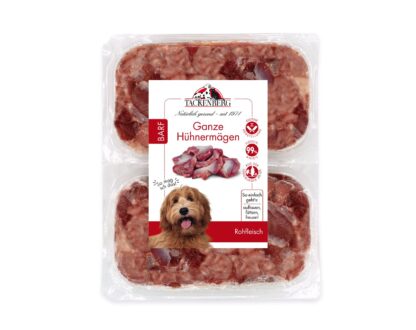 BARF ganze Hühnermägen für Hunde & Katzen  - 14 x 500 g - Premiumqualität von Tackenberg*