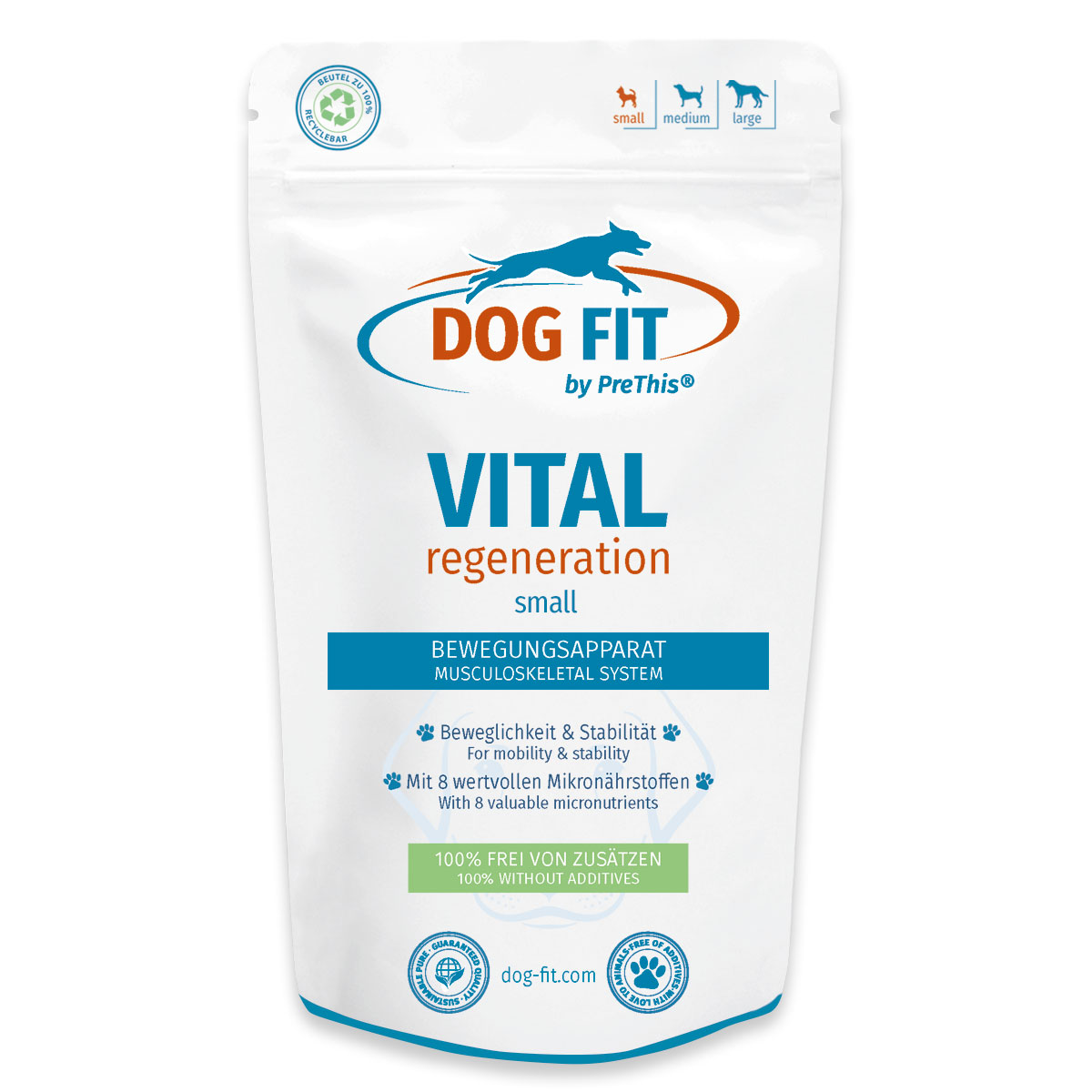 Bandscheiben & Rücken Kur für Hunde VITAL regeneration | Wirbel & Knorpel Pflege | Kollagen, L-Lysin, B5 & B7 | DOG FIT by PreThis bis 10 kg | 60 Kps.*