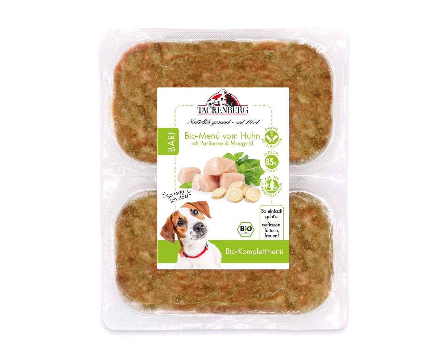 Bio BARF Menü Huhn & Pastinake für Hunde  - 28 x 500 g - Premiumqualität von Tackenberg*