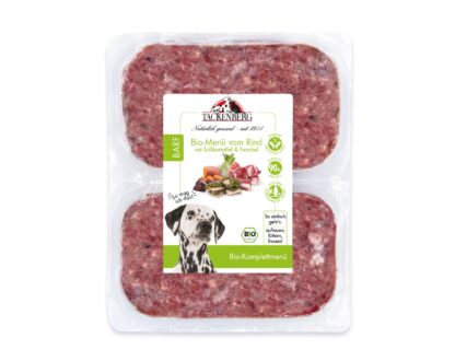 Bio BARF Menü Rind & Süßkartoffel für Hunde  - 28 x 500 g - Premiumqualität von Tackenberg*
