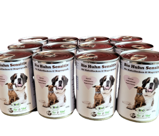 Bio Hundefutter - Huhn Sensitiv mit Haferflocken 12 x 400g*
