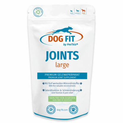 DOG FIT JOINTS by PreThis® » Gelenkpräparat für große Hunde ab 25kg » Arthrose, Sondylose, Gelenkschmerzen » 60 Kapseln*