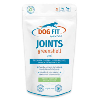 Grünlippmuschel für Hunde mit Kollagen & B-Vitamine | JOINTS greenshell Gelenke & Beweglichkeit | DOG FIT by PreThis | small < 10kg | 60 Kapseln*