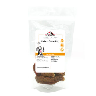 Hühnerbrustfilet getrocknet für Hunde & Katzen  - 500 g - Premiumqualität von Tackenberg*