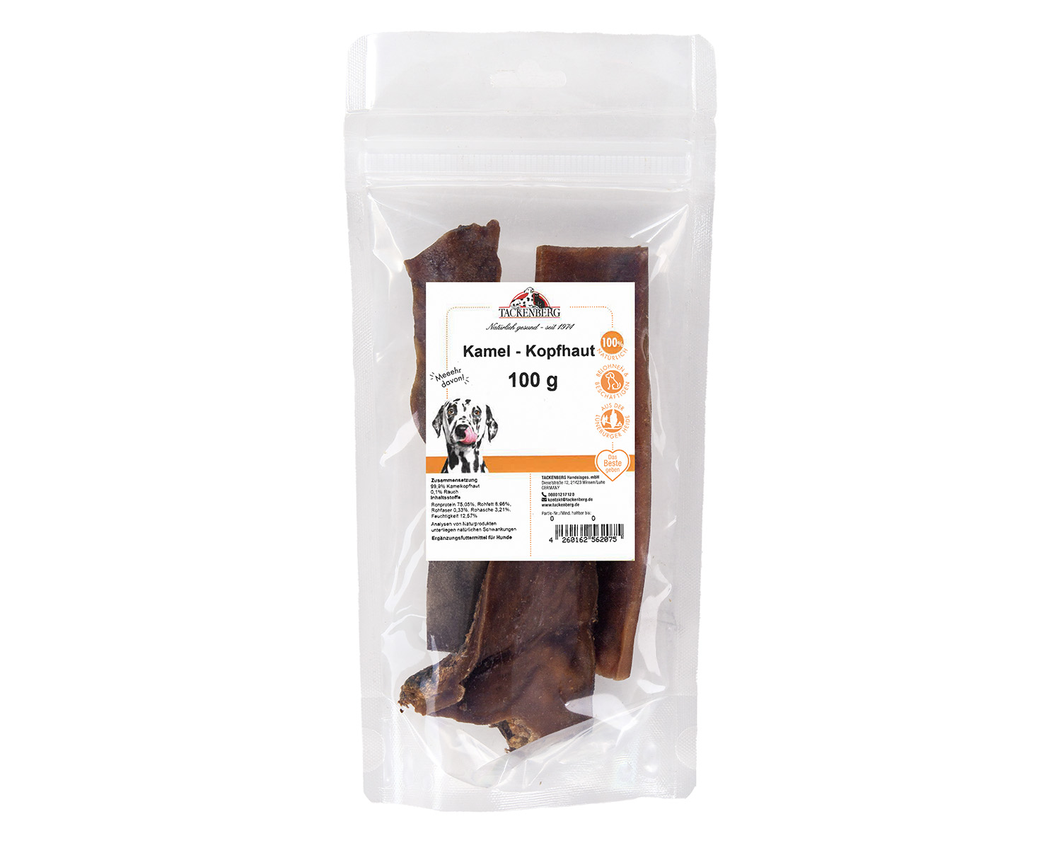 Kamelkopfhaut getrocknet für Hunde - 500 g - Premiumqualität von Tackenberg*