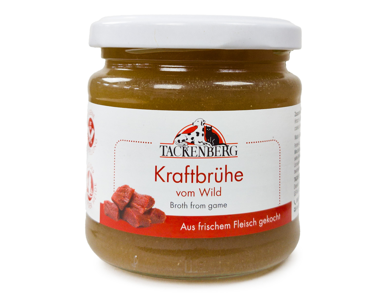 Kraftbrühe vom Wild für Hunde & Katzen - 200ml - Premiumqualität von Tackenberg*