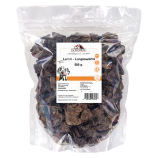 Lungenwürfel Lamm getrocknet für Hunde  - 500 g - Premiumqualität von Tackenberg*