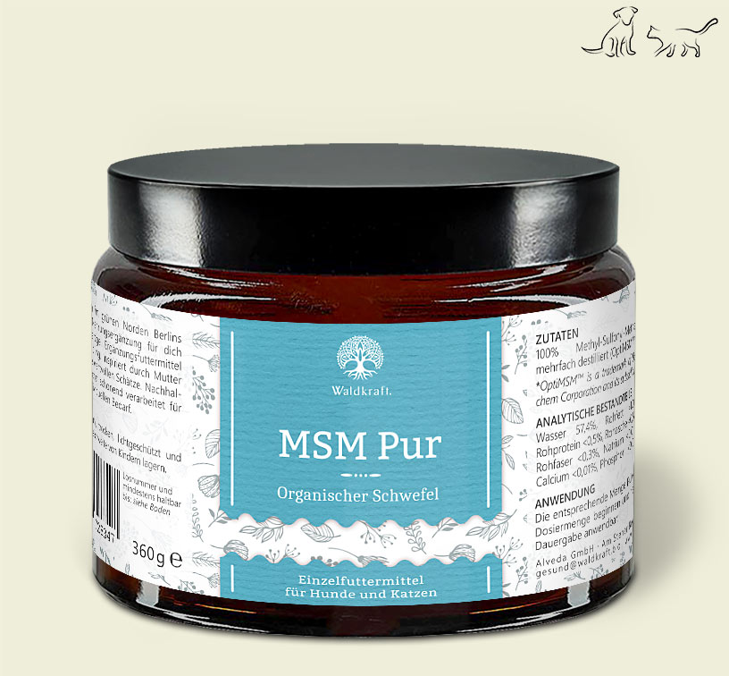 MSM Pur - Organischer Schwefel - OptiMSM® für Hunde und Katzen*