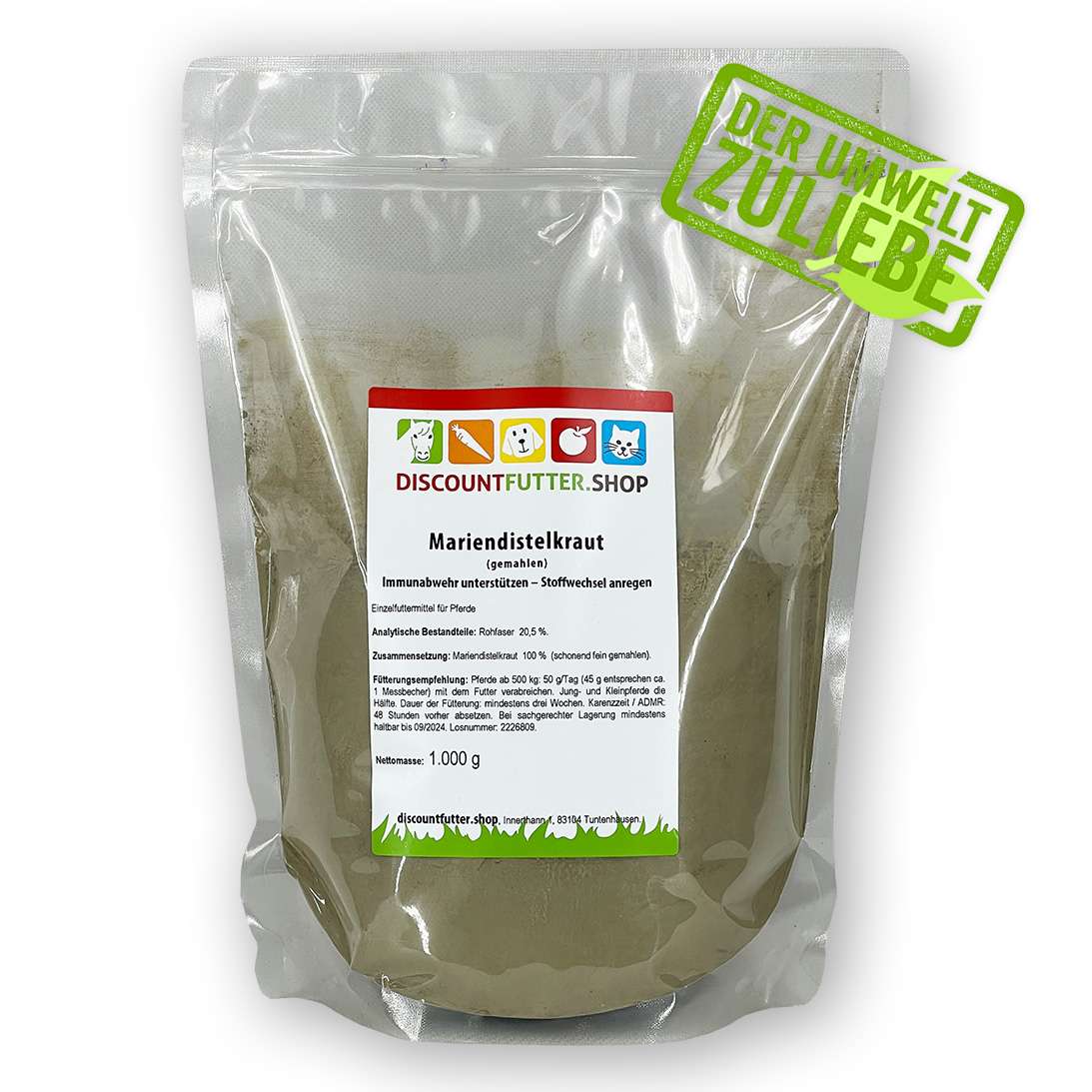 Mariendistelkraut (gemahlen) *