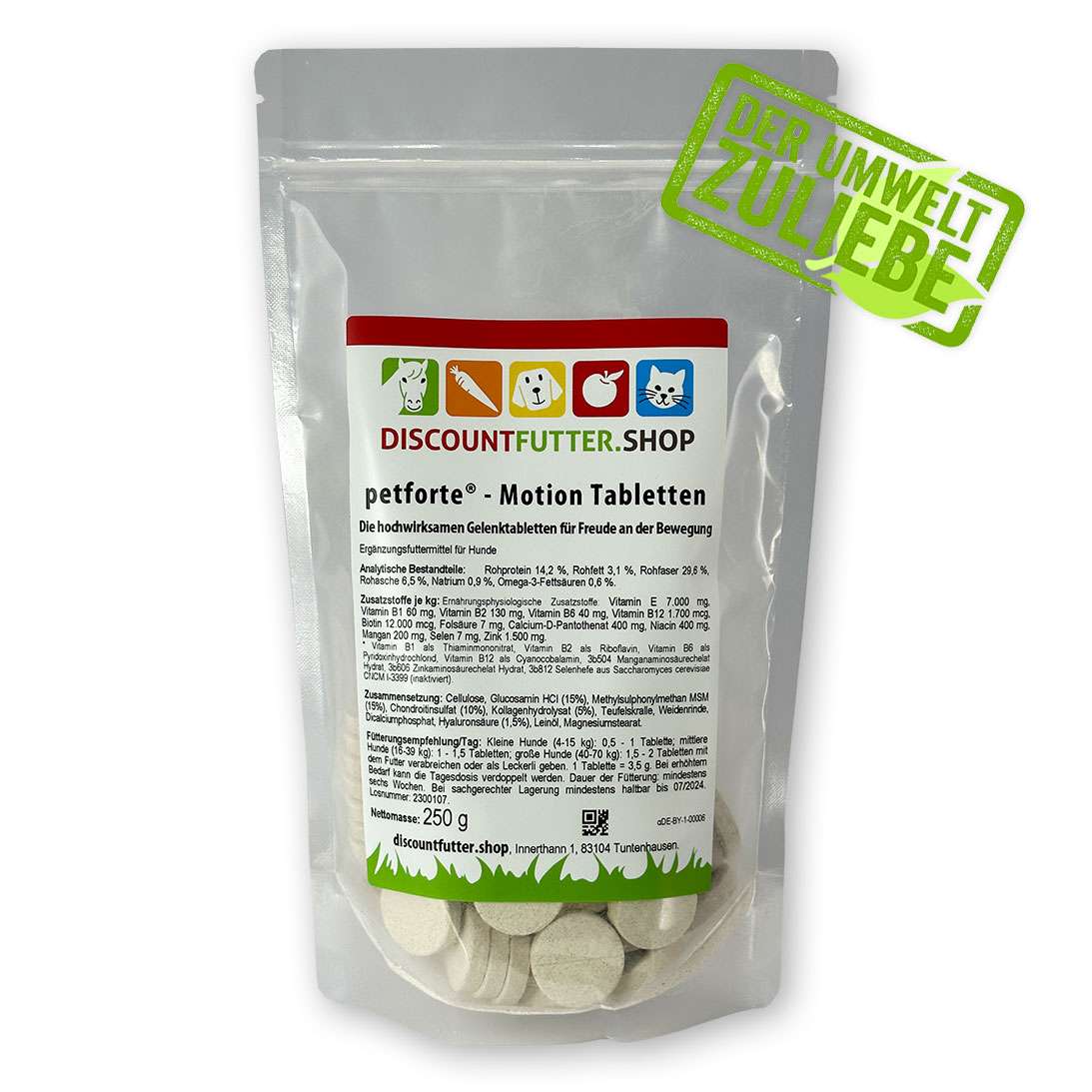 Motion Tabletten (250 Gramm) - Hund *
