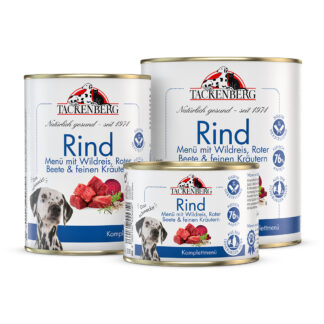 Nassfutter Dose Rind mit Roter Beete für Hunde  - 400 g - Premiumqualität von Tackenberg*