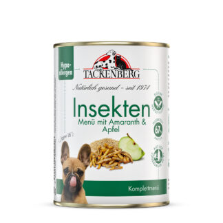 Nassfutter Insektenmenü mit Amaranth & Apfel für Hunde  - 6 x 400 g - Premiumqualität von Tackenberg*
