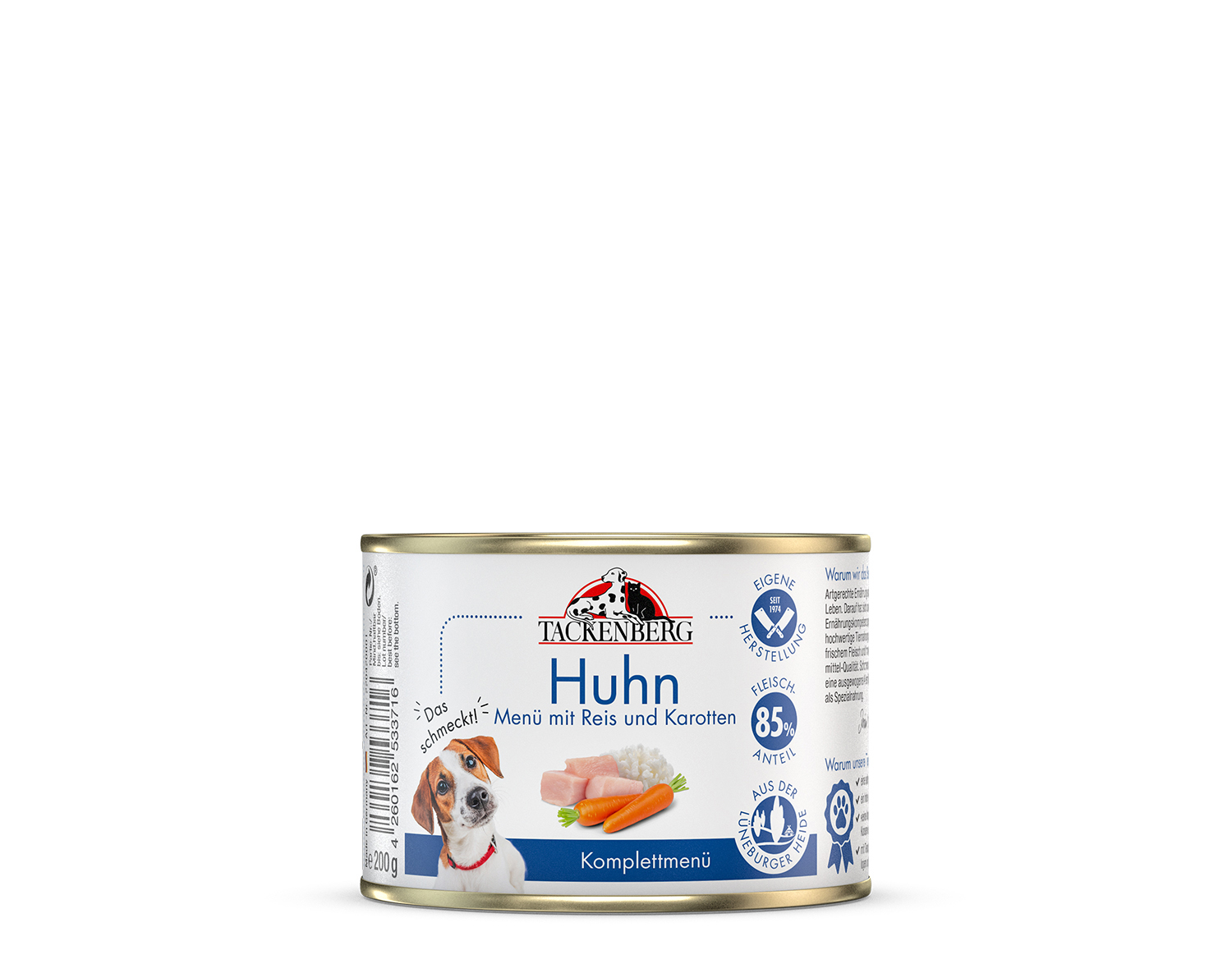 Nassfutter Menü Hähnchen & Langkornreis für Hunde - 6 x 400 g - Premiumqualität von Tackenberg*