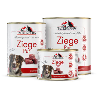 Nassfutter Ziege Pur für Hunde und Katzen  - 800 g - Premiumqualität von Tackenberg*