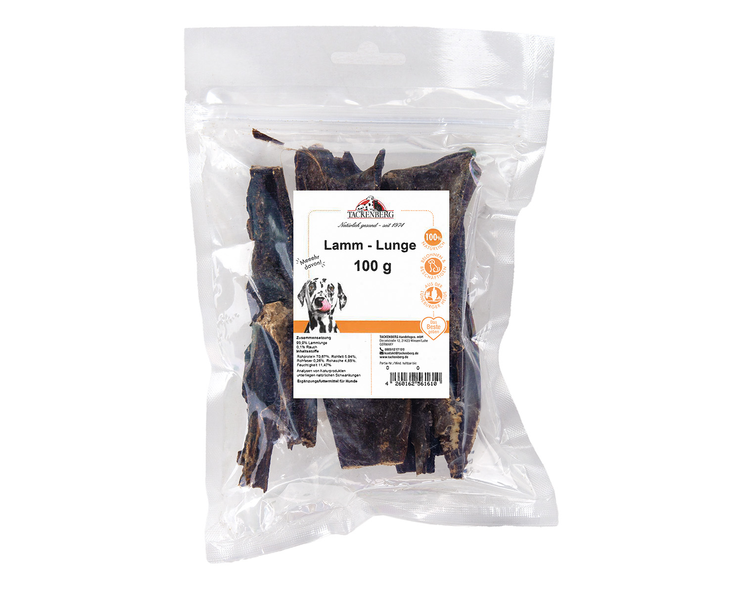 Premium Kauartikel für Hunde vom Lamm | Online bei Tackenberg - 100g - Premiumqualität von Tackenberg*