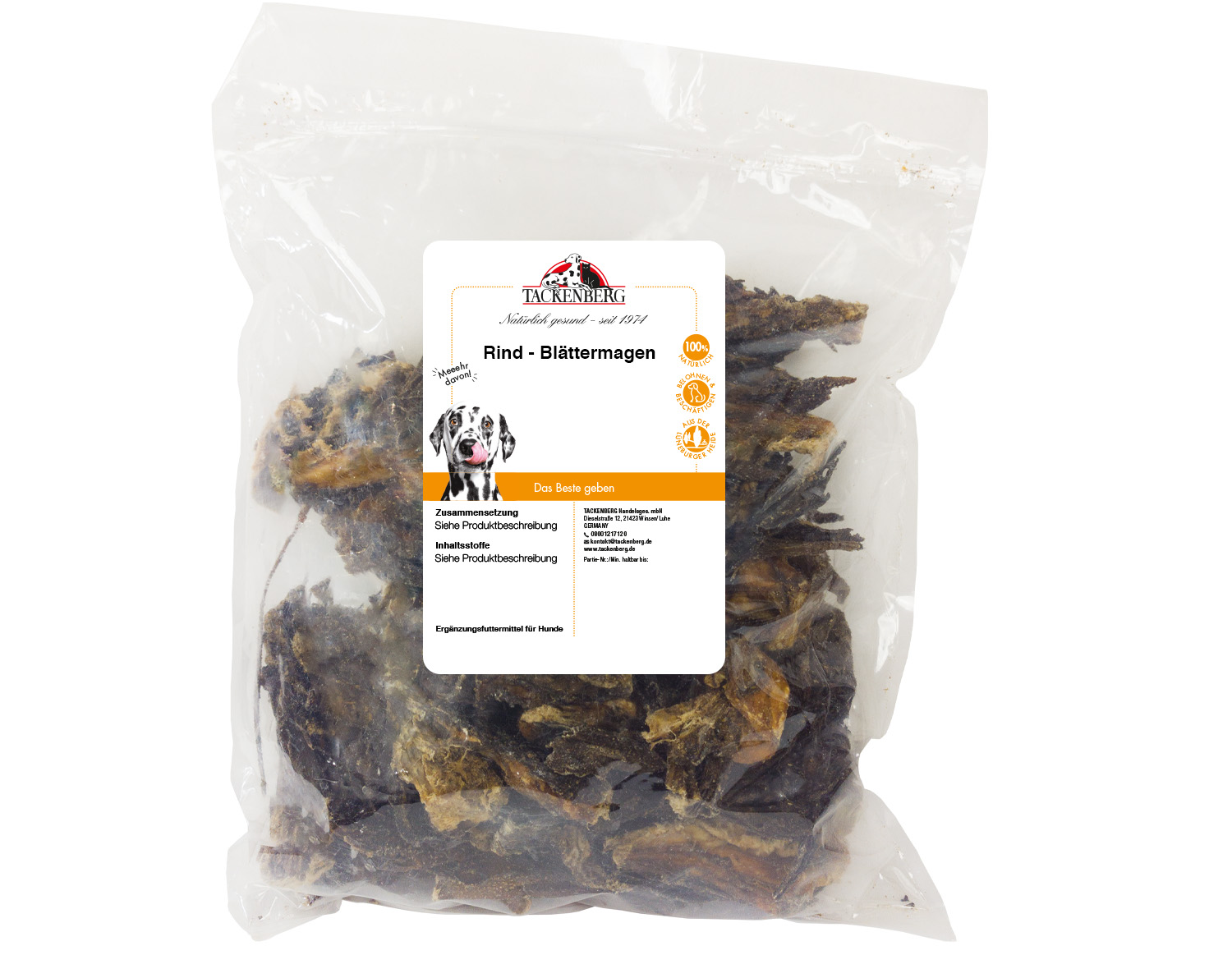 Premium Kauartikel für Hunde vom Rind | Online bei Tackenberg - 1000g - Premiumqualität von Tackenberg*