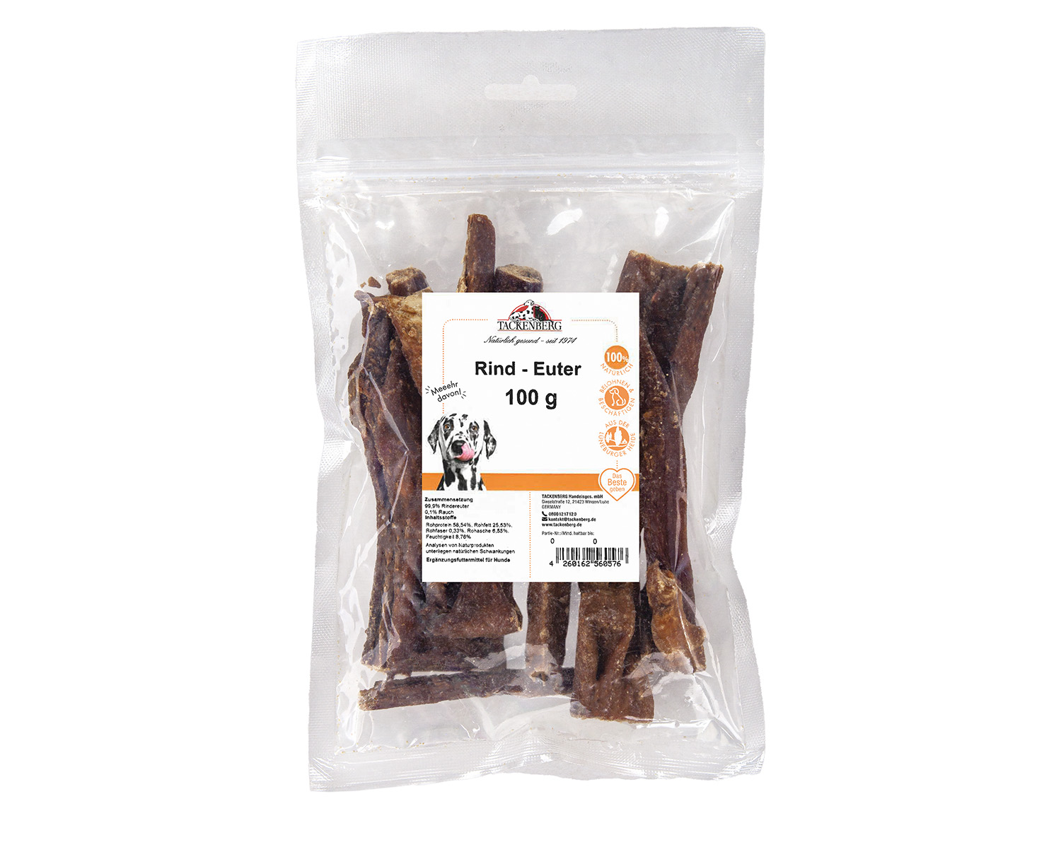 Premium Kauartikel für Hunde vom Rind | Online bei Tackenberg - 250g - Premiumqualität von Tackenberg*
