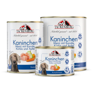 Premium Nassfutter Kaninchen mit Gemüse  - 24 x 800 g - Premiumqualität von Tackenberg*