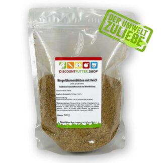 Ringelblumenblüten mit Kelch (fein geschrotet) *