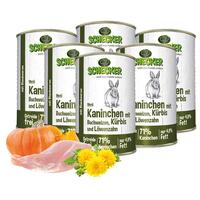 Schecker Hundemenü - Kaninchen mit Buchweizen, Kürbis und Löwenzahn*