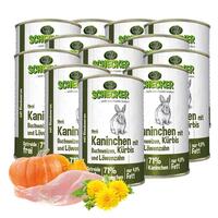 Schecker Hundemenü - Kaninchen mit Buchweizen, Kürbis und Löwenzahn*