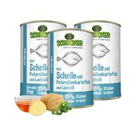 Schecker Hundemenü - Scholle mit Petersilienkartoffeln und Lachsöl*