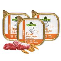 Schecker Hundemenü - Strauß mit Hirse, Fenchel und Mineralerde*