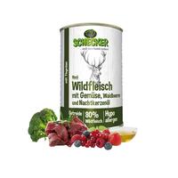 Schecker Hundemenü - Wildfleisch mit Gemüse, Waldbeeren und Nachtkerzenöl*