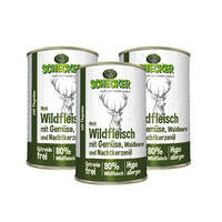 Schecker Hundemenü - Wildfleisch mit Gemüse, Waldbeeren und Nachtkerzenöl*