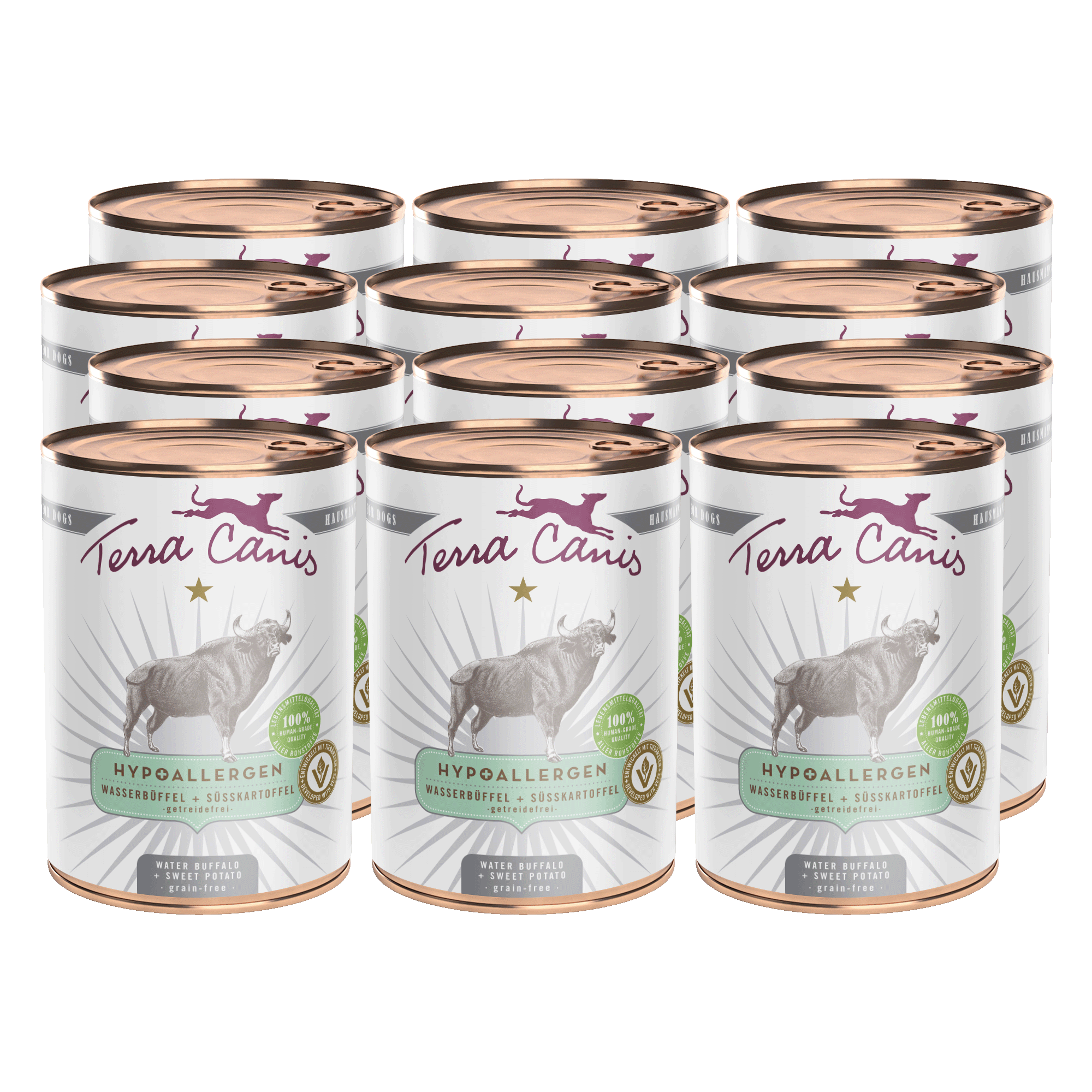 Terra Canis Hypoallergen | Wasserbüffel mit Süßkartoffel 12x 400g*