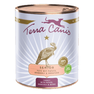 Terra Canis Senior | Pute mit Papaya, Brokkoli und Gesundheitskräutern 800g*