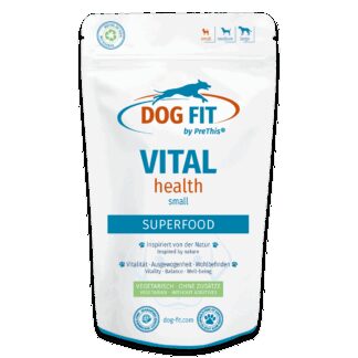 VITAL health Superfood-Ergänzung für Hunde | Mit Vitalpilzen, Ginseng & natürlichen Antioxidantien | Vegetarisch & ohne Zusätze | DOG FIT by PreThis® 120g*
