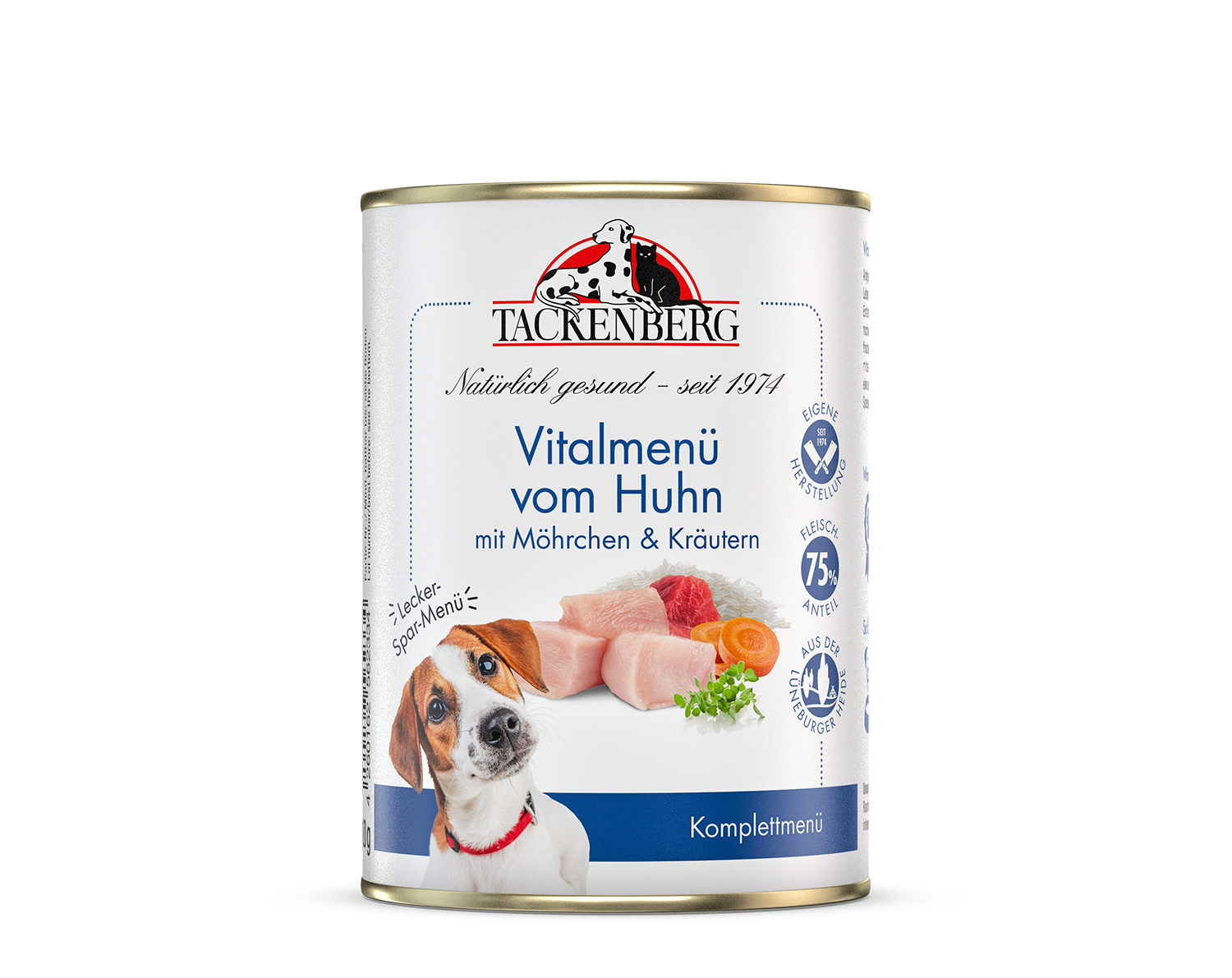 Vitalmenü für Hunde vom Huhn | Online bei Tackenberg - 12 x 400 g - Premiumqualität von Tackenberg*
