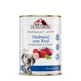 Vitalmenü für Hunde vom Rind | Online bei Tackenberg - 6 x 400 g - Premiumqualität von Tackenberg*