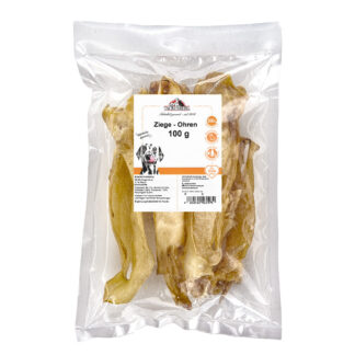 Ziegenohren getrocknet für Hunde  - 100g - Premiumqualität von Tackenberg*
