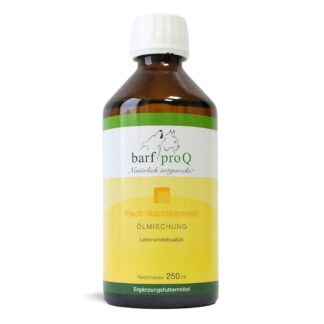 barf proQ Fisch-Nachtkerzenöl für Hunde & Katzen  - 5 x 250 ml - Premiumqualität von Tackenberg*